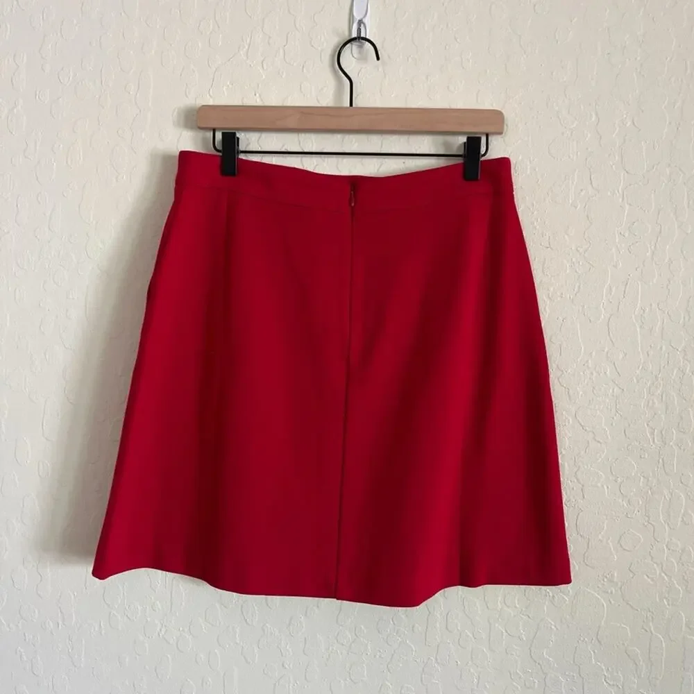 Cabi Broadcast Jacket and Skirt Matching Set Medium 6 Red Gold Ponte Knit 6671